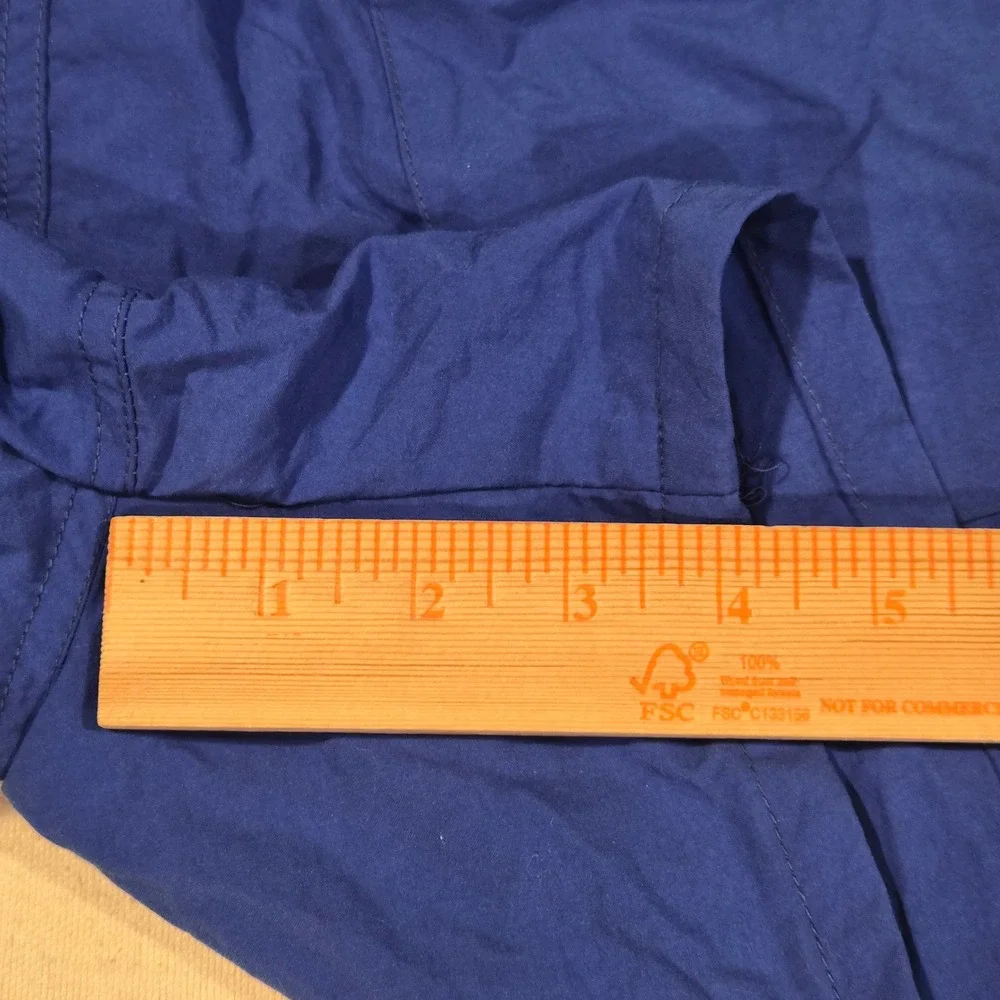 Vintage Cheetah Mervyns Mens Blue Nylon Swim Trunks Shorts Size M Mesh Lining